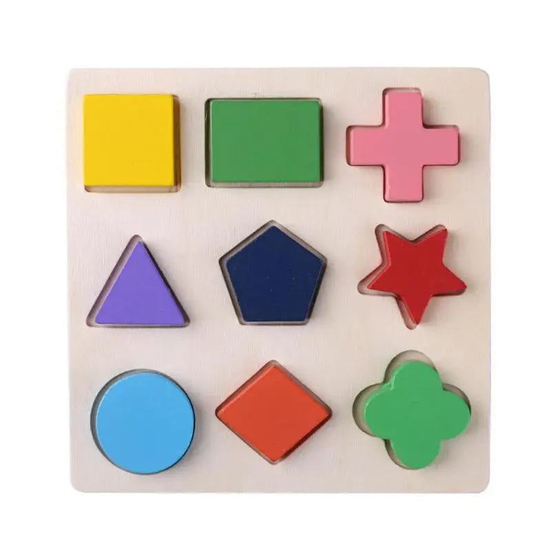 Wooden Shape Sorting Puzzle for Toddlers and Preschool Learning