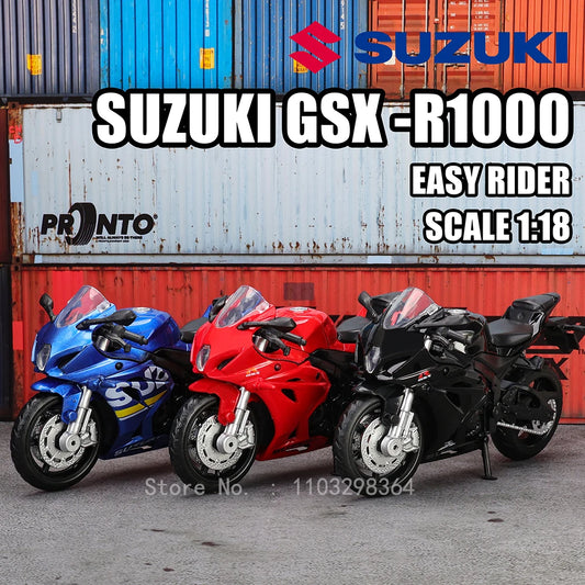 MSZ 1:18 Suzuki GSX-R1000 YAMAHA YZF-R1 Classic Motorcycle Static Model Alloy Die Casting Car Toy Gifts