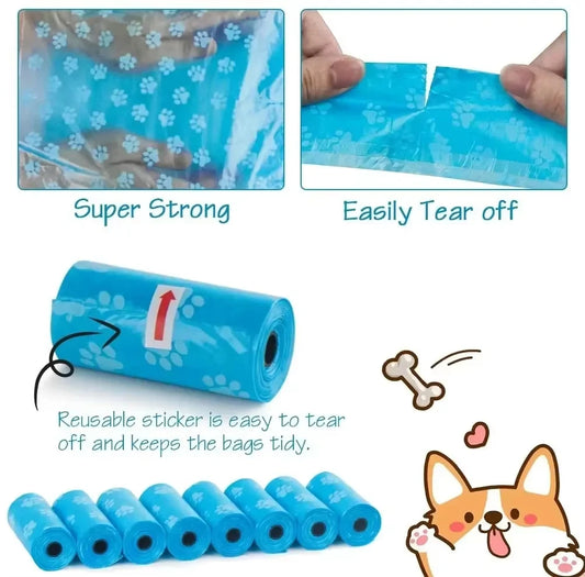 Dog Poop Bags Continuous Roll Pet Waste Bags for Outdoor Cleanup