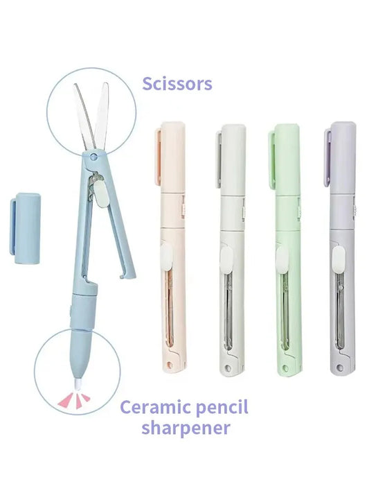 Mini Portable Scissors 2-in-1 Pocket Paper Cutter Tool