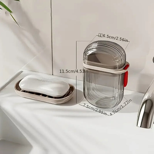 Travel Soap Case with Lid Portable Drainable Soap Holder