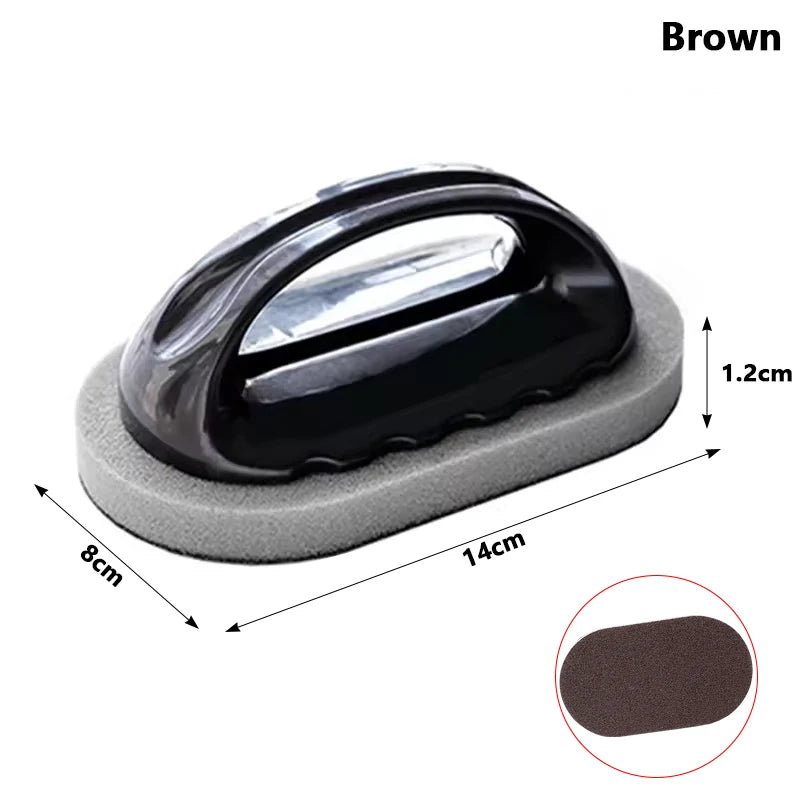 Emery Cleaning Sponge Brush with Handle for Kitchen and Bathroom