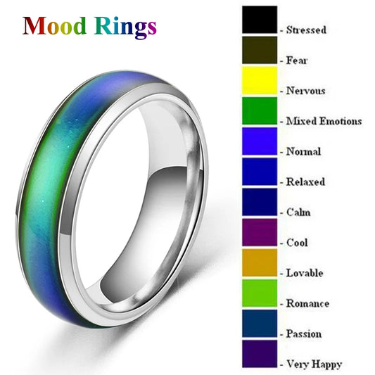 Mood Ring Color Changing Stainless Steel Temperature Ring