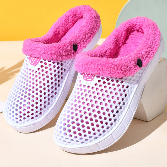 Winter Clog Slippers – Warm Thick EVA Mule Shoes for Adults