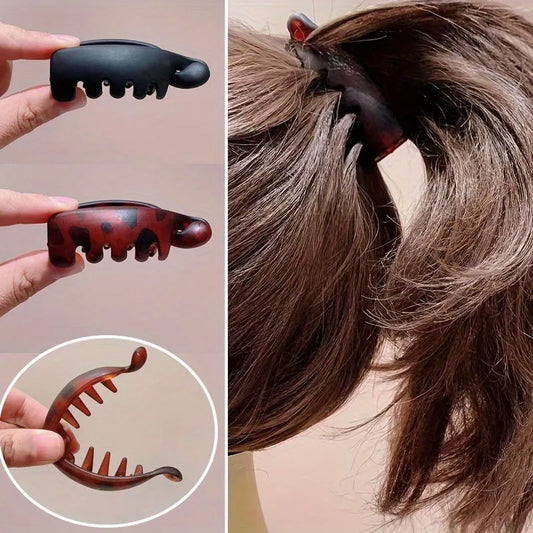 4 Pack Banana Hair Clips – Small Twist Clips for High Ponytails