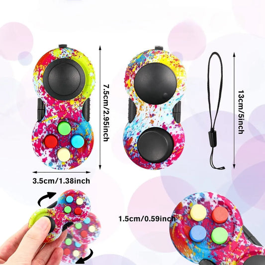 Fidget Pad – 8-in-1 Handheld Sensory Fidget Toy