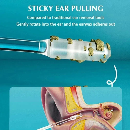 24PCS Sticky Ear Wax Removal Sticks for Gentle Ear Cleaning