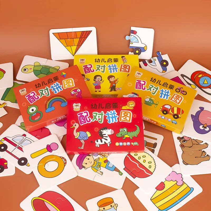 Card Matching Puzzle – 32-Piece Animal Educational Learning Game