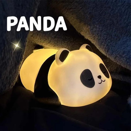 Panda Night Light LED Lamp, Cute 8cm Bedside Decor