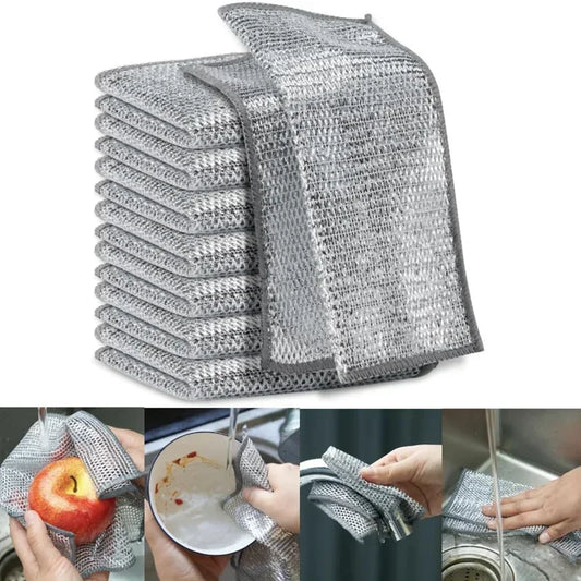 Wire Dishwashing Cloth for Pots, Pans, Grills & Kitchen Cleaning