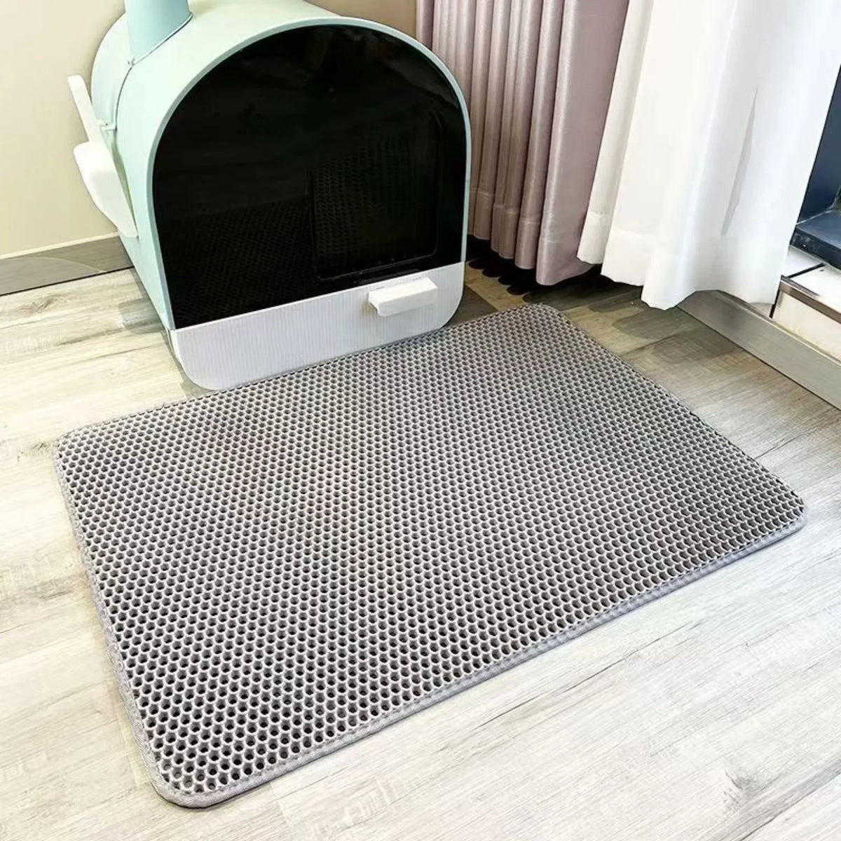 Cat Litter Mat – Double Layer Waterproof Honeycomb Litter Box Mat