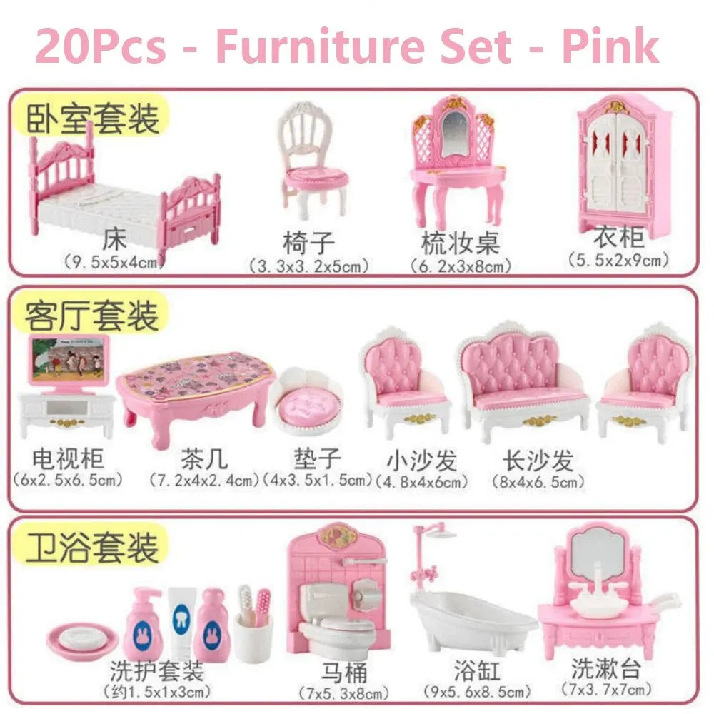 Dollhouse Furniture Set – 10-Piece Miniature Kitchen Accessories