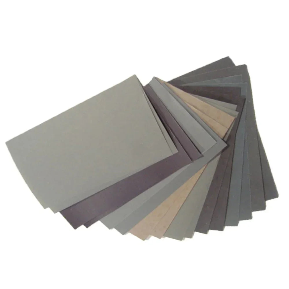 Wet Dry Sandpaper Set – 15PCS Assorted Grit Silicon Carbide Sheets