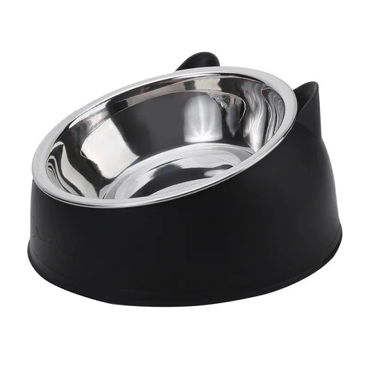 Elevated Cat Bowl – Inclined Stainless Steel Feeding Bowl