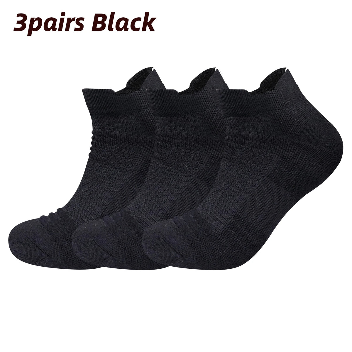 Men's Sports Socks Cushioned Moisture Wicking Ankle Socks 3 Pairs