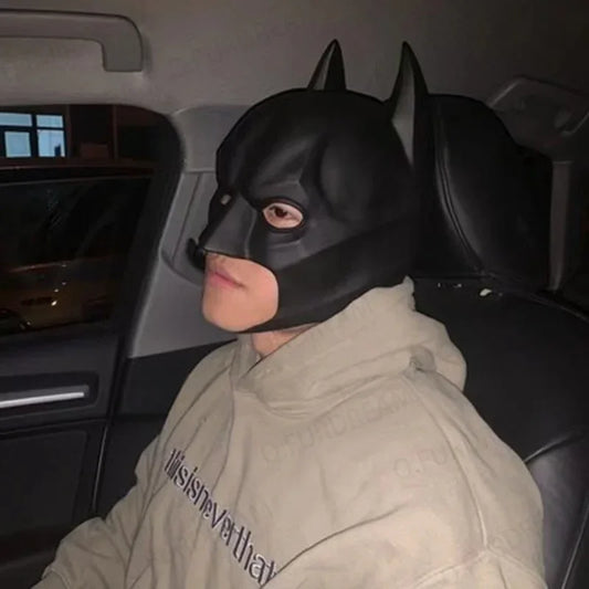 Bat Mask for Men – Latex Cosplay Headgear for Halloween Parties