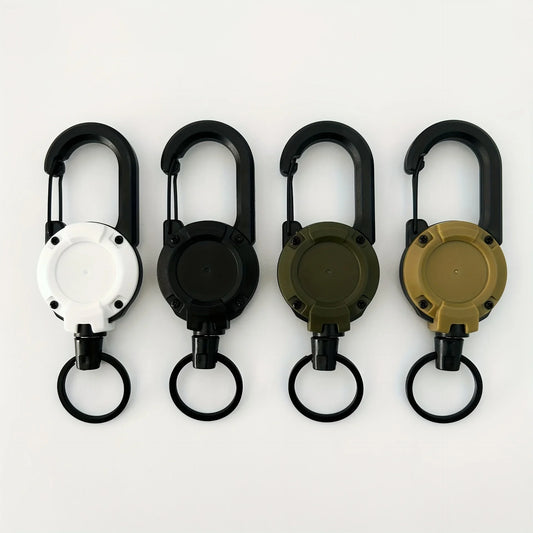 Retractable Keychain – Badge Reel with Carabiner Clip for Bags