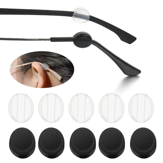 Silicone Glasses Ear Hooks Anti-Slip Temple Tips for Eyeglasses