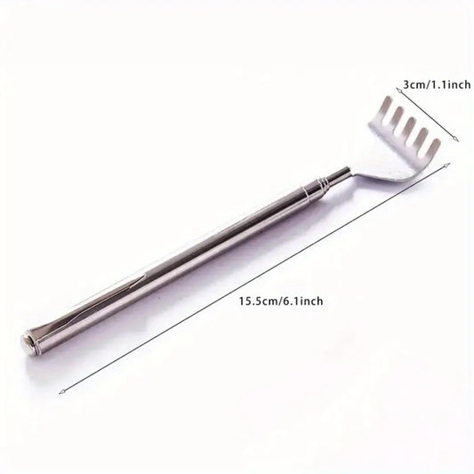 Telescopic Back Scratcher – Extendable Stainless Steel Long Reach Tool