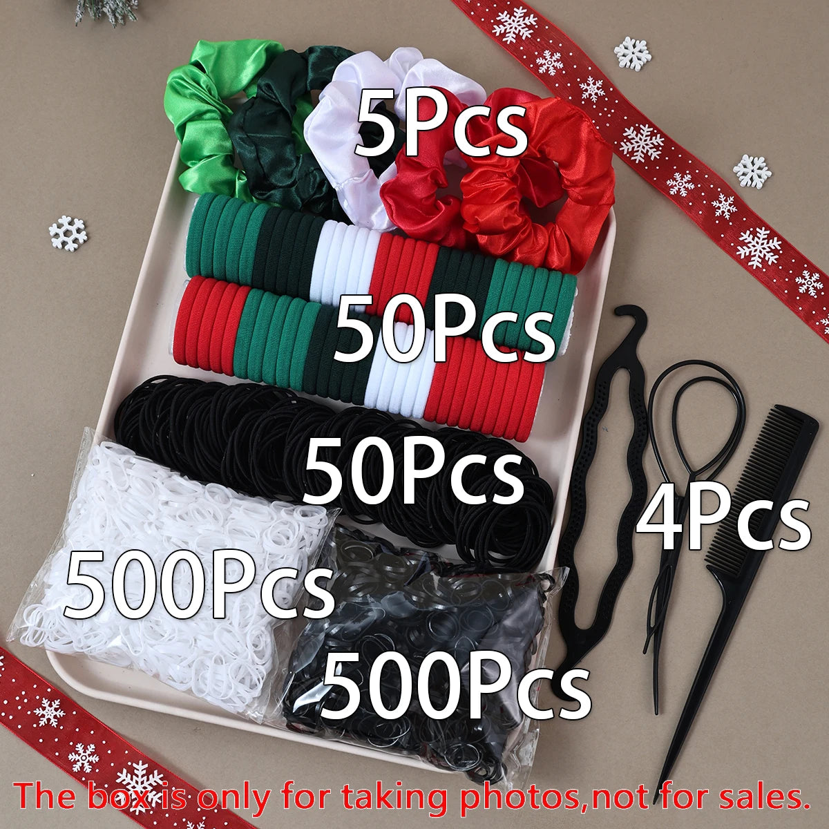 1109PCS Women's Hair Accessories Set with Elastic Bands & Scrunchies