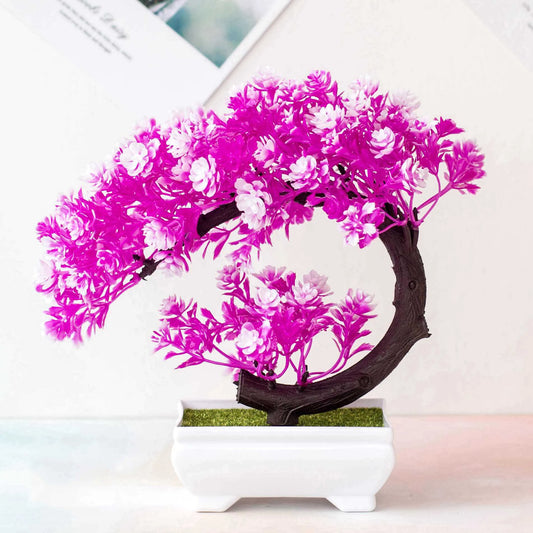 Artificial Bonsai Tree – Crescent Style Desktop Plant Decoration