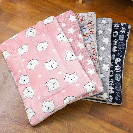 Cat Sleeping Mat Soft Plush Cushion for Cats and Small Dogs