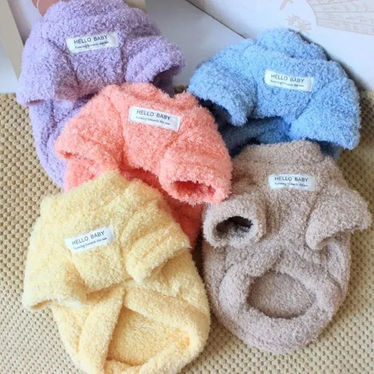 Fleece Dog Jacket – Warm Drawstring Coat for Small and Medium Dogs