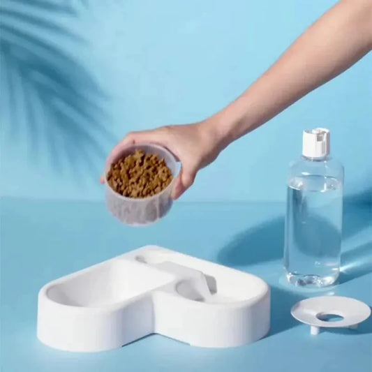 Dog Food and Water Bowl – Dual Feeding and Drinking Pet Bowl