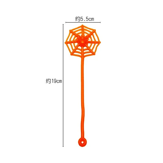 Sticky Spider Toy – Mini Spider Web Fidget Party Favor 15-Piece Set