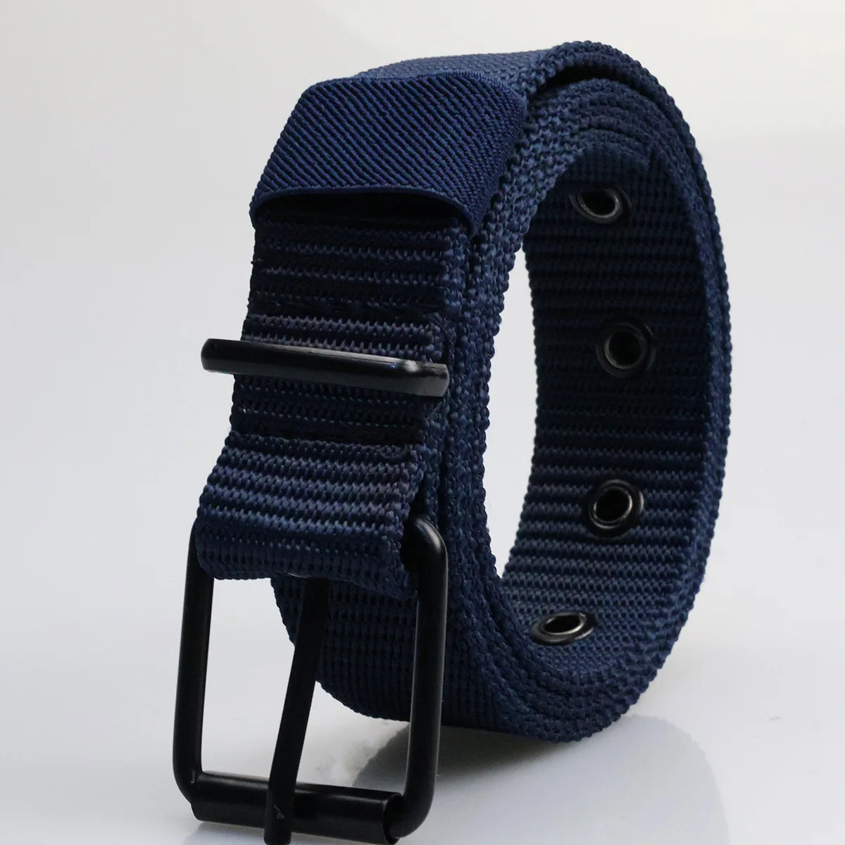 Men's Canvas Belt – Adjustable Pin Buckle Casual Woven Belt
