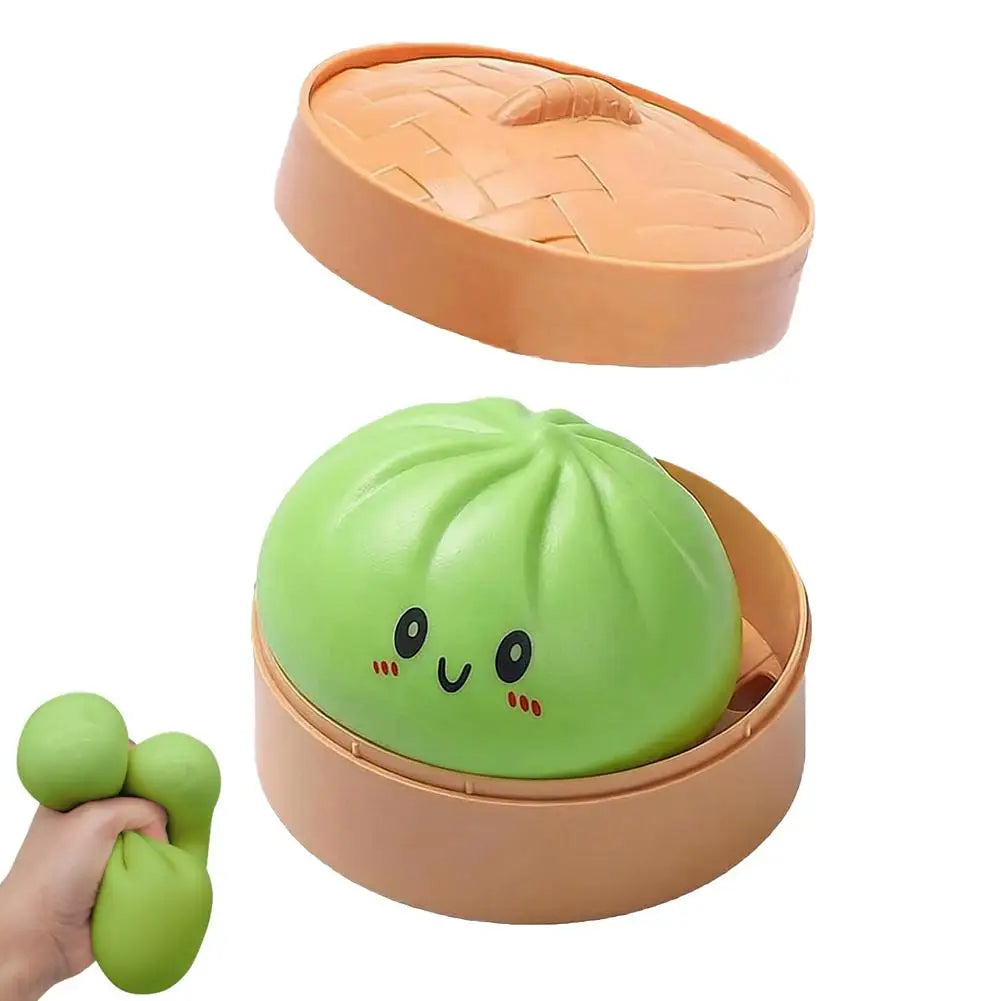 Squishy Sensory Toy Steamed Bun Squeeze Fidget Toy for Kids & Adults