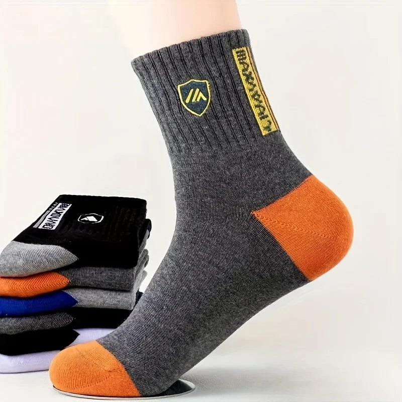 Men’s Crew Socks – 5 Pairs Breathable Sports Socks