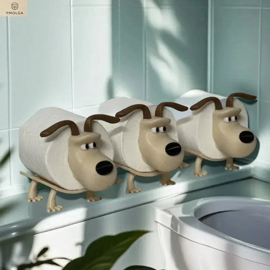 Puppy Toilet Holder – Cute Bathroom Storage Accessory