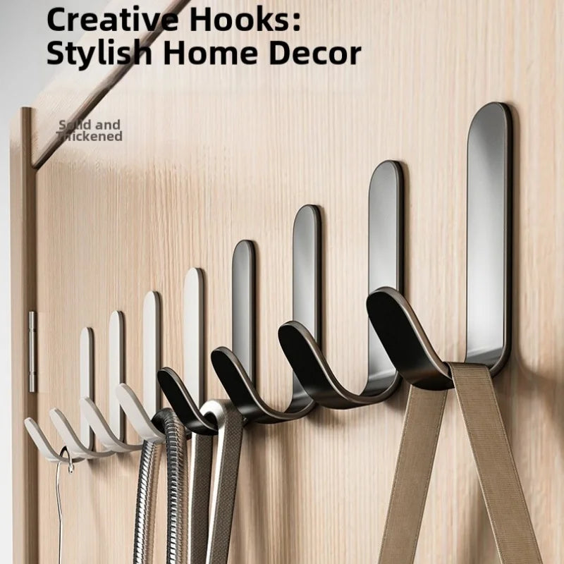 Self Adhesive Hooks – 6Pcs No Drill Wall Hanging J Hooks