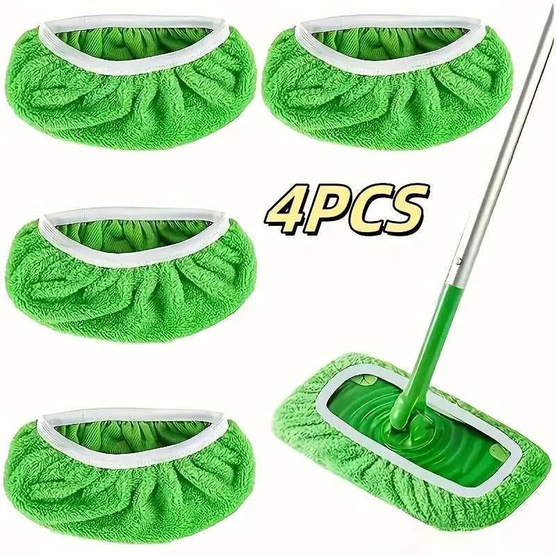 Reusable Mop Pads for Floor Cleaning – 4 Pack Replacement Pads