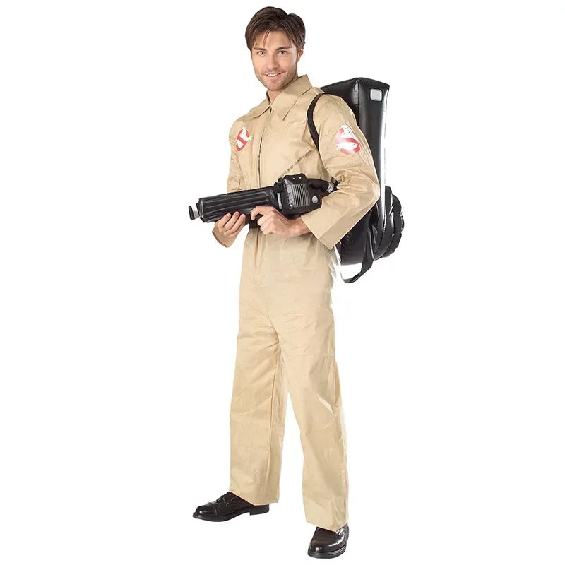 Adult Ghost Hunter Costume – Men’s Halloween Jumpsuit Uniform