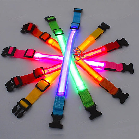 LED Dog Collar – Light Up Adjustable Collar with 3 Flash Modes