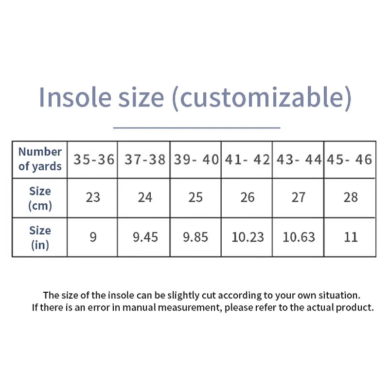 Sports Insoles with Arch Support and Shock Absorption for Running