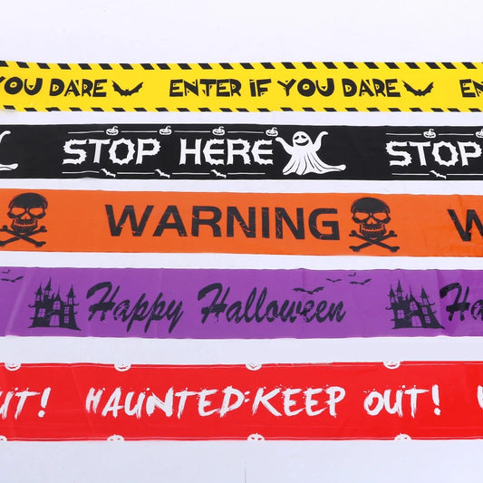 Halloween Warning Tape – Skull Design Spooky Party Decoration