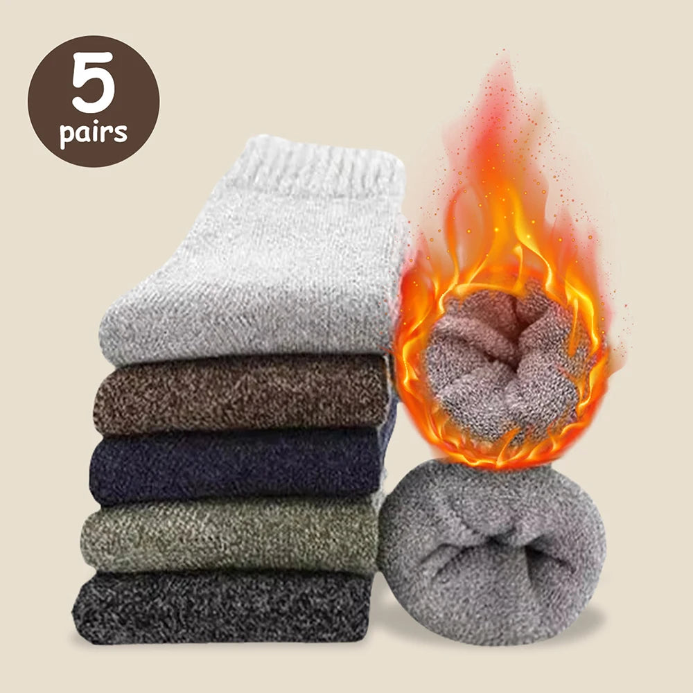 Men’s Warm Socks – Thick Towel Mid-Calf Winter Socks