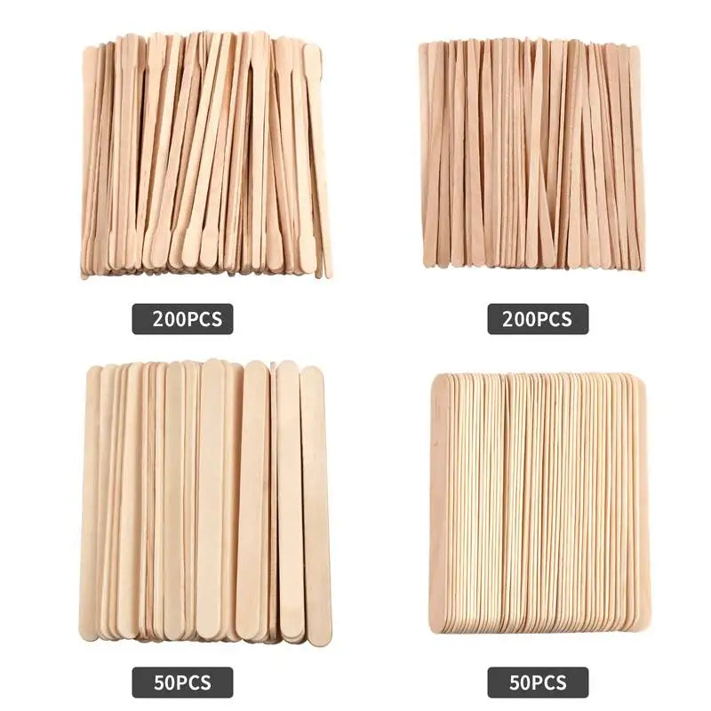 Wooden Wax Sticks – Disposable Waxing Spatulas for Hair Removal