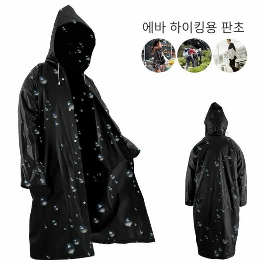 EVA Rain Poncho – Waterproof Unisex Raincoat for Adults