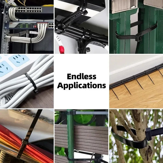 Nylon Cable Ties Self Locking Zip Ties for Cable Management