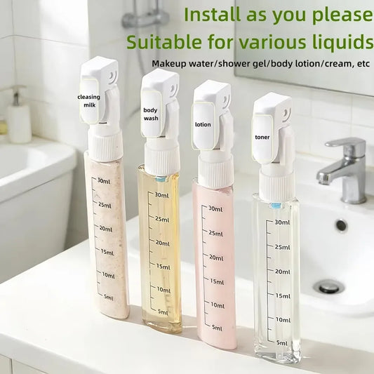Travel Bottles – 4-in-1 Refillable Toiletry Container Set