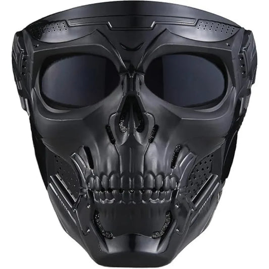 Windproof Full Face Skull Mask – Colored Goggles , Skeleton Design, Perfect for Halloween , Day of the Dead , Cosplay