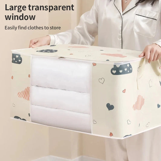 Quilt Storage Bag – Large Clothes Organizer for Home Storage