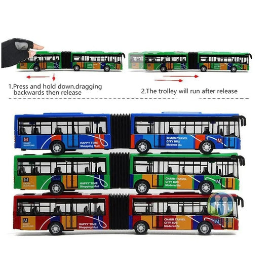 Die Cast City Bus 1:64 Alloy Pull Back Model Toy