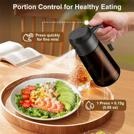 2-in-1 Olive Oil Sprayer and Dispenser Bottle for Cooking