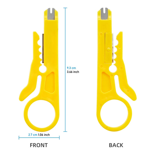 Wire Stripper Tool with Cable Cutter and Punch Down Function