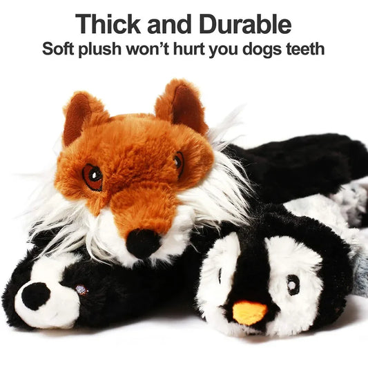Stuffing Free Dog Toy – 45cm Plush Squeaky Crinkle Toy